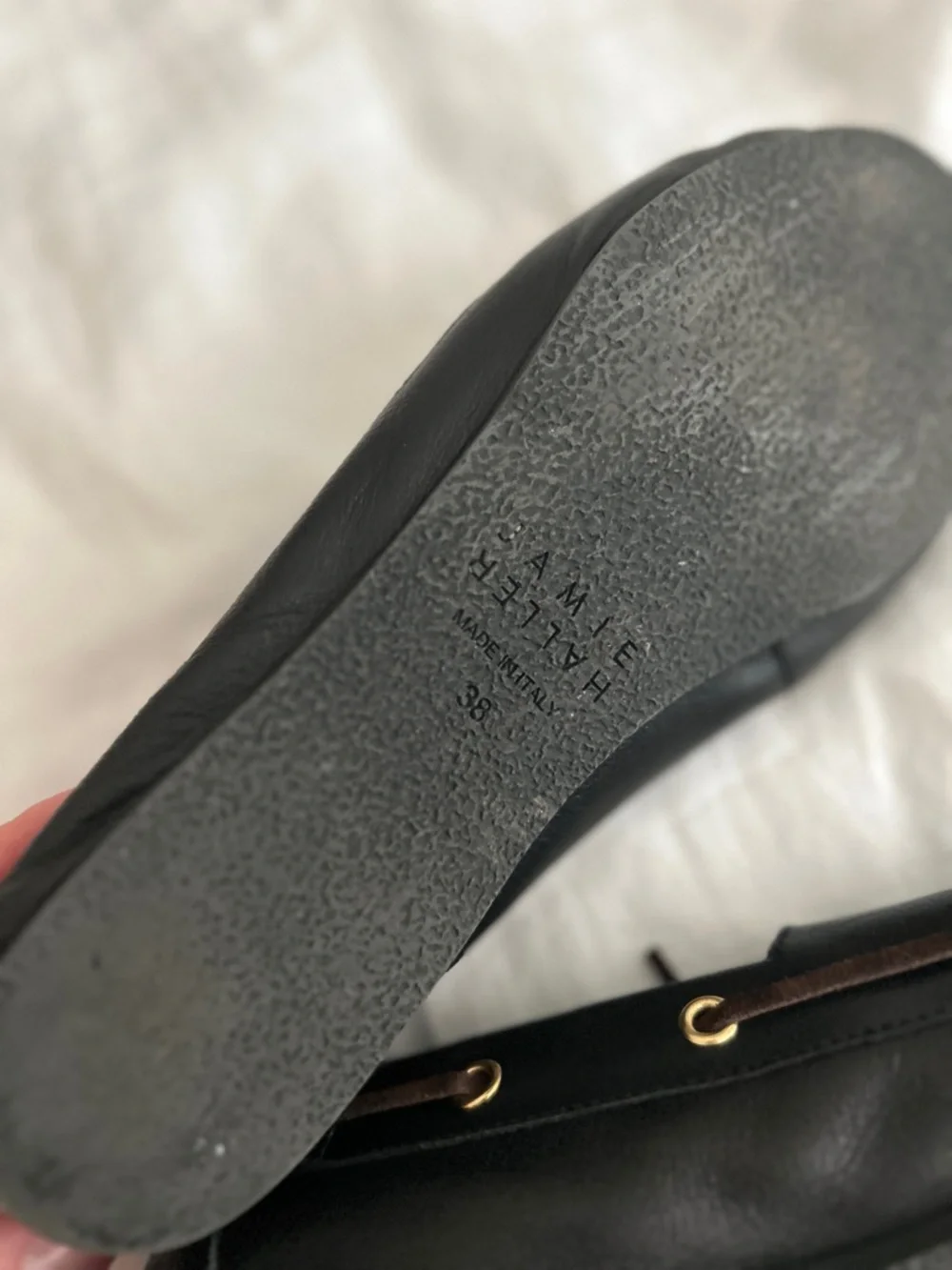 Jamie Haller Black Leather Boat Loafers 38 - Picture 7 of 9